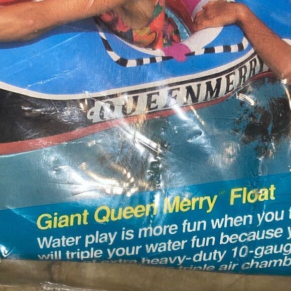 Vintage AQUA New Pool Float 3 Kid Float Triple the Fun Giant Queen Merry Float a - Picture 3 of 11